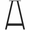 vidaXL Spisebordben A-formet 2 stk svart 50x(72-73) cm st&aring;l