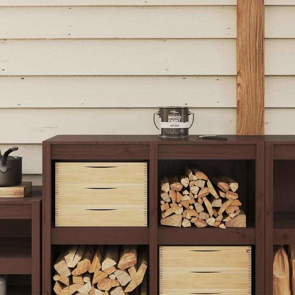 vidaXL Tremaling Brun 16,5 x 16,5 x 16 cm Veggdart