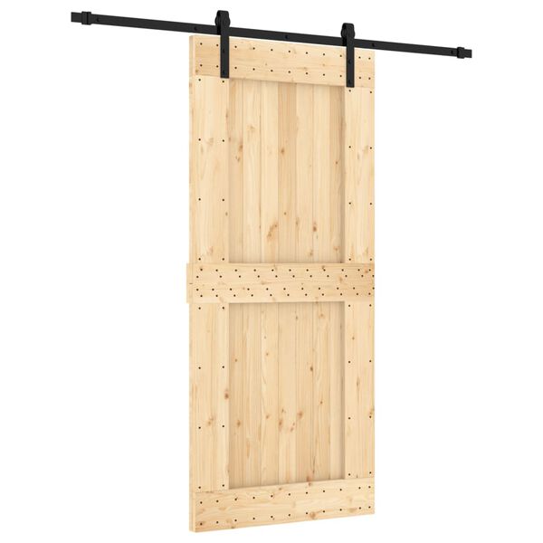 vidaXL Skyvedør med monteringstilbehør 90x210 cm heltre furu