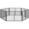 vidaXL Hundeluke 6 pcs Svart 100 x 60 cm Galvanisert St&aring;l
