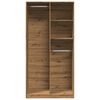 vidaXL Garderobe artisan eik 100x50x200 cm konstruert tre