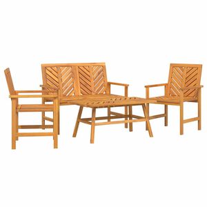 vidaXL Hage lounge sett 4 pcs Brun Solid akasietre