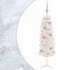 vidaXL Kunstig smalt juletre med julekuler 150 cm 150 LED-lys Varmhvit