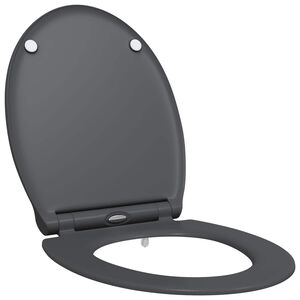 vidaXL Toalettsete Antrasitt 47 x 37,5 x 3,8 cm Duroplast