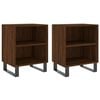 vidaXL Nattbord 2 stk brun eik 40x30x50 cm konstruert tre