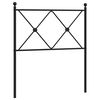 vidaXL Utskiftbar sengegavl i metall hvit 75 cm