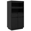 vidaXL Highboard svart 60x40x116,5 cm heltre furu