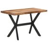 vidaXL Spisebord 120x60x75 cm heltre med honningfinish