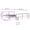 vidaXL Sengeramme med 2 skuffer heltre furu 180x200 cm