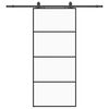 vidaXL Skyvedør med monteringssett svart 90x205 cm ESG-glass