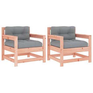 vidaXL Hagestoler med puter 2 stk heltre douglas