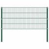 vidaXL Gjerdepanel med stolper jern 176,5x80 cm gr&oslash;nn