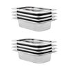 vidaXL Gastronormbeholdere 8 stk GN 1/4 65 mm rustfritt st&aring;l