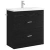vidaXL Baderomsinnredningssett Svart eik 81 x 40 x 84,5 cm