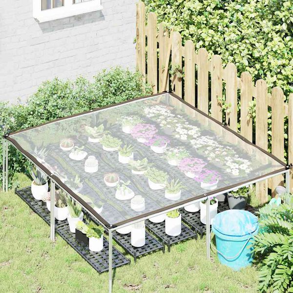 vidaXL Klar presenning med maljer 2x2 m polyetylen