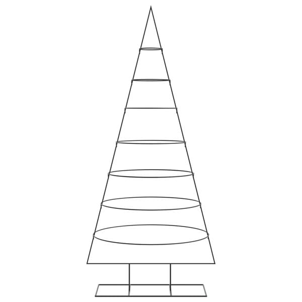 vidaXL Juletre til dekorasjon metall svart 210 cm