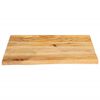 vidaXL Bordplate med naturlig kant 60x60x2,5 cm heltre mango