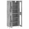 vidaXL Highboard betonggrå 69,5x34x180 cm konstruert tre