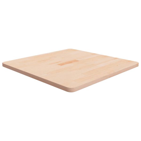 vidaXL Firkantet bordplate 70x70x2,5 cm ubehandlet heltre eik