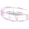 vidaXL Sengeramme uten madrass voksbrun 75x190 cm heltre furu