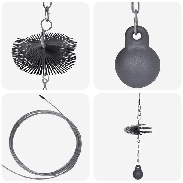 Skorstein B&oslash;rste Rund Diameter 15cm