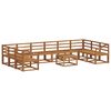 vidaXL Utend&oslash;rs sofa-sett 11 pcs Naturlig Solid akasietre