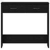 vidaXL Skrivebord med skuff Svart Eik 80 x 40 x 75 cm Konstruert tre