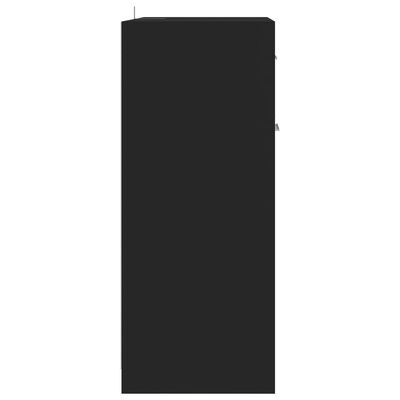 vidaXL Baderomsskap høyglans svart 60x33x80 cm sponplate