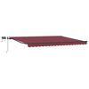 vidaXL Manuell uttrekkbar markise med LED burgunder 400x300 cm
