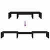 vidaXL Skjermstativ justerbar svart eik 60x24x10,5 cm konstruert tre