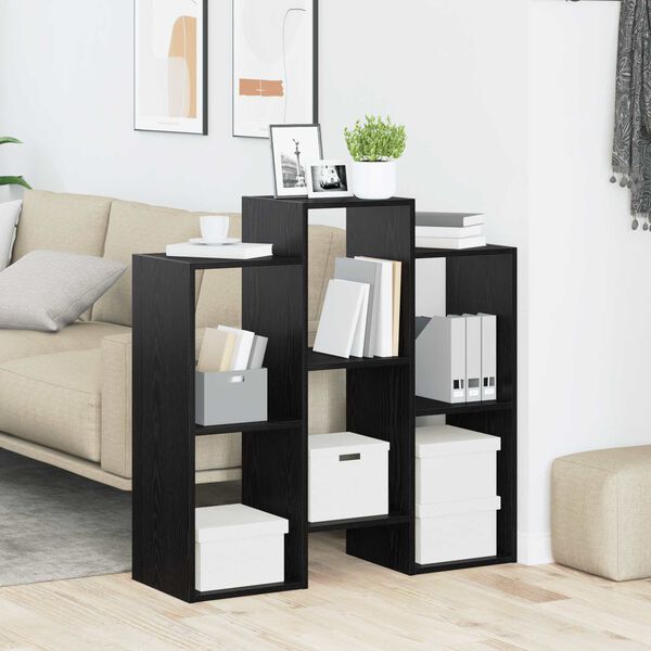 vidaXL Serviesskap Svart Eik 90 x 30 x 90 cm