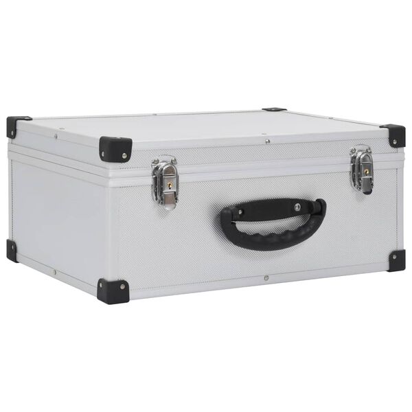 vidaXL CD-koffert for 60 CD-er aluminium ABS s&oslash;lv