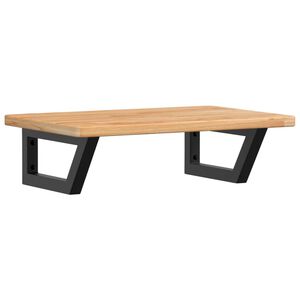 vidaXL Servanthylle veggmontert stål og heltre eik