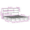 vidaXL Seng med bokhylle uten madrass voksbrun 200x200 cm heltre
