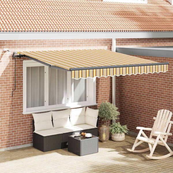 vidaXL Innvendbar Markise med Flerfarget 300 x 250 cm stoff