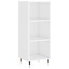 vidaXL Highboard h&oslash;yglans hvit 34,5x34x180 cm konstruert tre