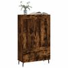 vidaXL Highboard r&oslash;kt eik 69,5x31x115 cm konstruert tre