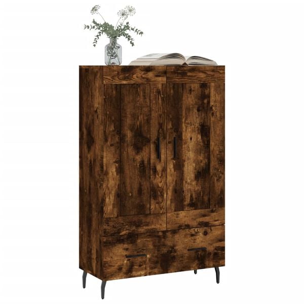 vidaXL Highboard r&oslash;kt eik 69,5x31x115 cm konstruert tre