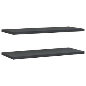 vidaXL Vegghyller 2 stk 100x40 cm svart rustfritt st&aring;l