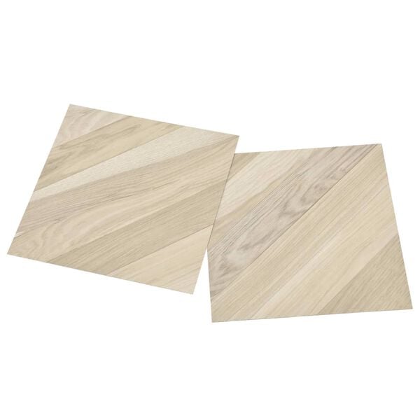 vidaXL Selvklebende gulvplanker 55 stk PVC 5,11 m&sup2; beige stripet