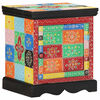 vidaXL Nattbord flerfarget 40x35x45 cm heltre mango