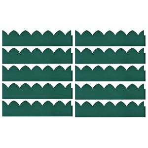 vidaXL Plenkanter 10 stk gr&oslash;nn 65x15 cm PP