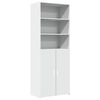 vidaXL Highboard hvit 70x42,5x185 cm konstruert tre