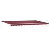 vidaXL Manuell uttrekkbar markise burgunder 500x300 cm