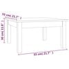 vidaXL Salongbord hvit 55x55x30 cm heltre furu