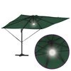 vidaXL Roma parasol grønn 286 x 285 x 270 cm Aluminium og polyester