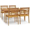 vidaXL Hagespisegruppe 5 deler heltre teak