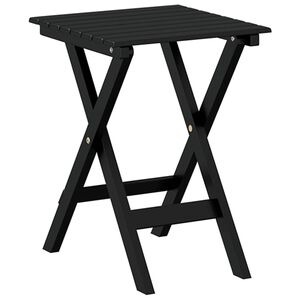 vidaXL Sammenleggbart sidebord svart heltre poppeltre