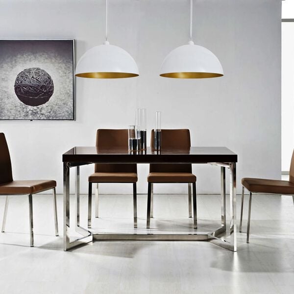 vidaXL Taklampe 2 stk h&oslash;ydejusterbar halvkuleformet hvit