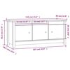 vidaXL Skoskap 110x38x45,5 cm heltre furu